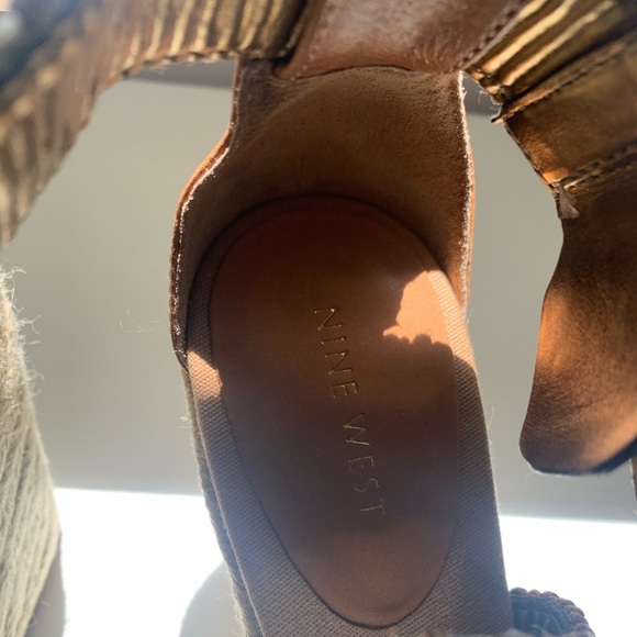 Nine West Open Toe Wedge Heels - Picture 8 of 9